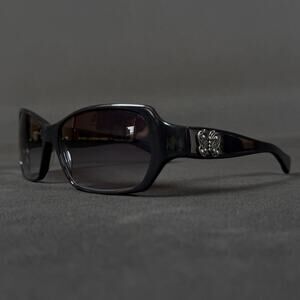 Kieselstein-Cord Butter Face 8K Black Acetate Blue Lens Sunglasses Japan RARE
